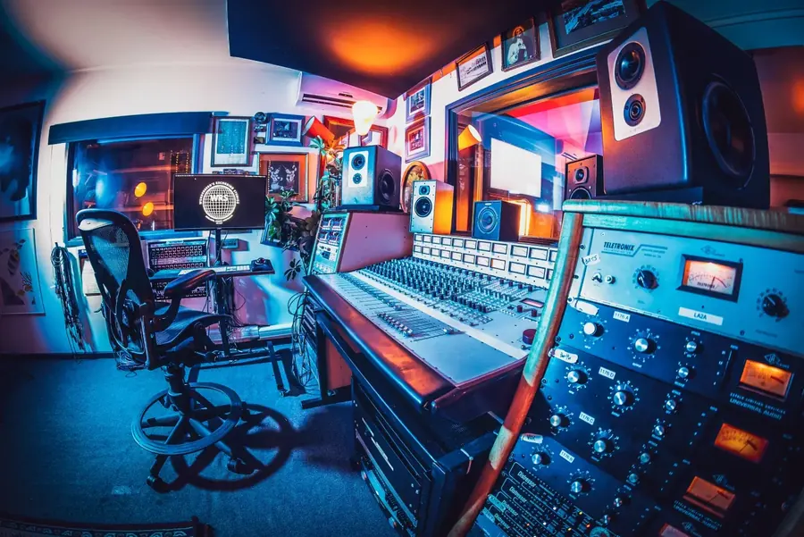 Neve 5088 console and outboard in the Studio control room